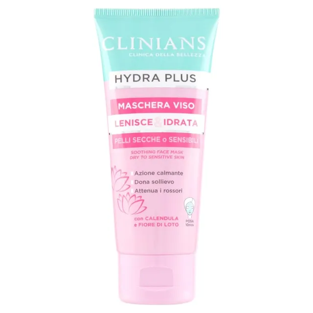 clinians-hydra-plus-maschera-viso-lenitiva-idratante-con-calendula-e-fiore-di-lo image 1