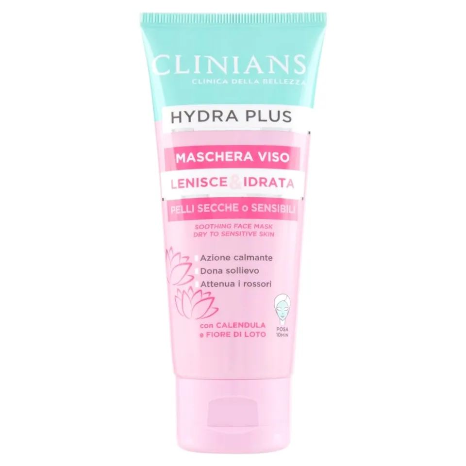 clinians-hydra-plus-maschera-viso-lenitiva-idratante-con-calendula-e-fiore-di-lo image 1