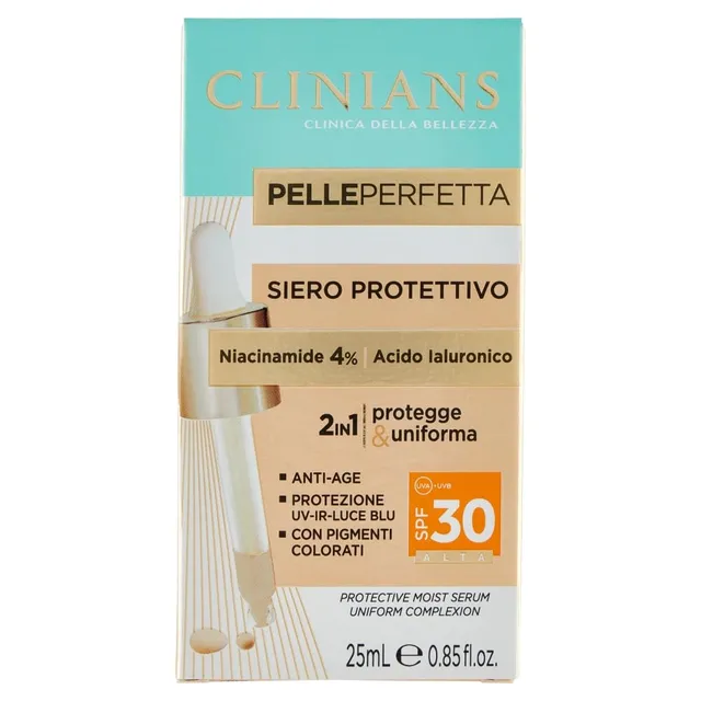 clinians-pelle-perfetta-siero-protettivo-spf30-2in1-con-niacinamide-4-e-acido-ia image 1