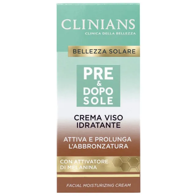 clinians-crema-idratante-pre-dopo-sole-viso-50-ml-con-attivatore-di-melanina-vit image 1