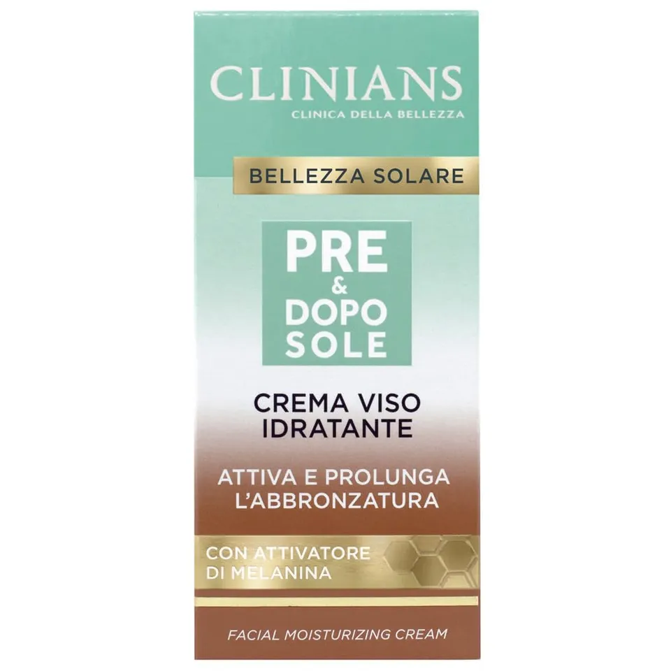 clinians-crema-idratante-pre-dopo-sole-viso-50-ml-con-attivatore-di-melanina-vit image 1