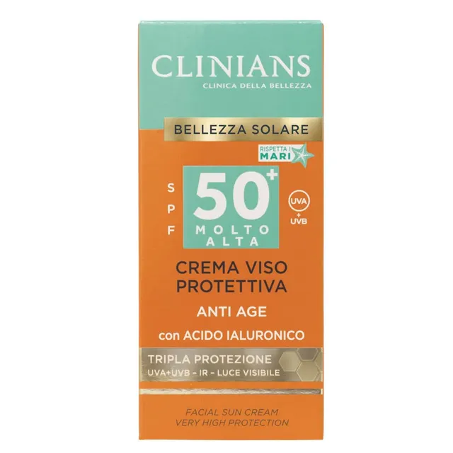 clinians-crema-solare-viso-anti-age-spf50-50-ml-crema-solare-viso-antiage-con-pe image 1