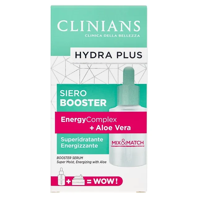 clinians-hydra-plus-siero-booster-30-ml-con-aloe-vera-biologico-energycomplex-e- image 1