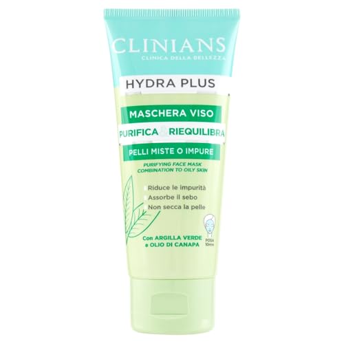 clinians-hydra-plus-maschera-viso-purificante-con-argilla-verde-e-olio-di-canapa image 5