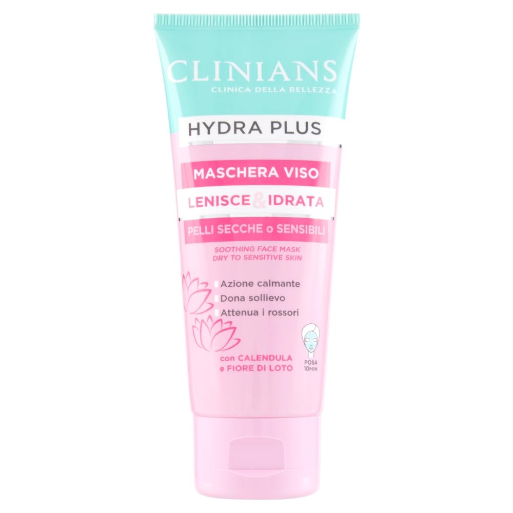 clinians-hydra-plus-maschera-viso-lenitiva-idratante-con-calendula-e-fiore-di-lo image 1