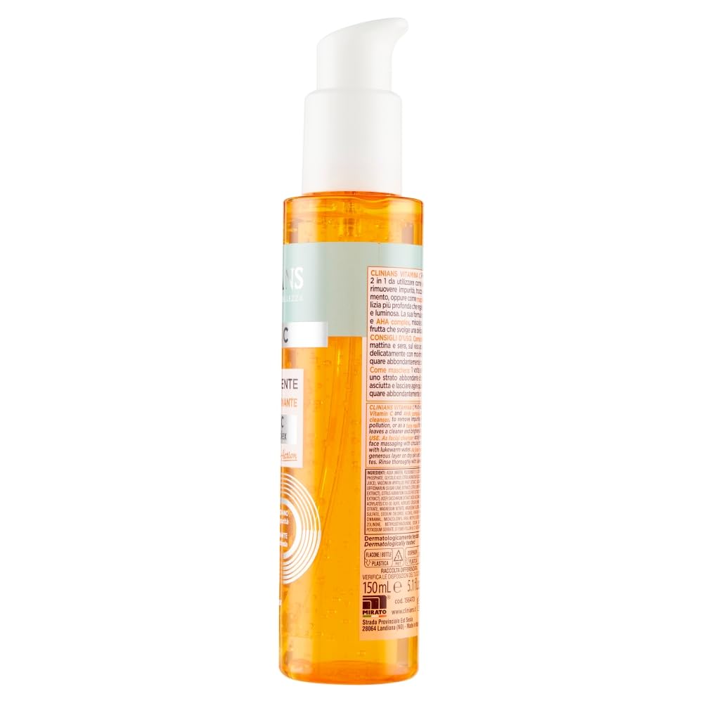 clinians-vitamina-c-gel-detergente-viso-e-maschera-illuminante-2-in-1-made-in-it image 3