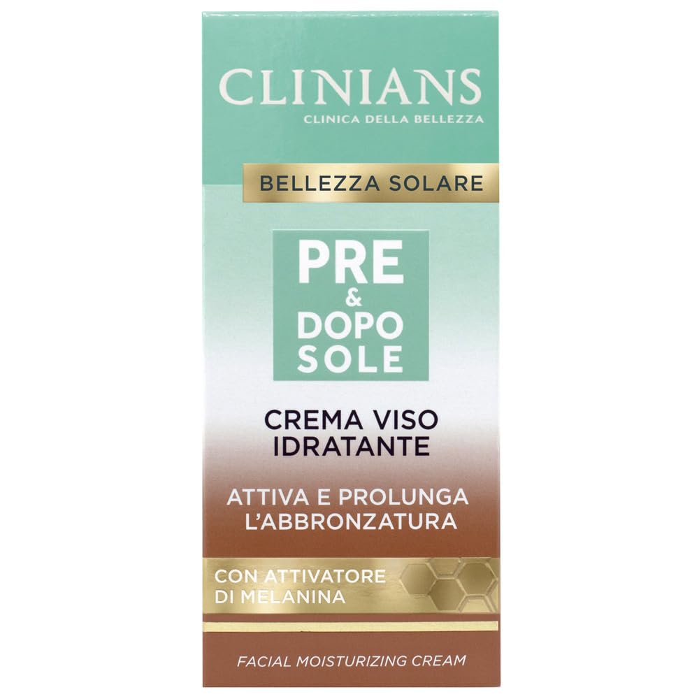 clinians-crema-idratante-pre-dopo-sole-viso-50-ml-con-attivatore-di-melanina-vit image 1