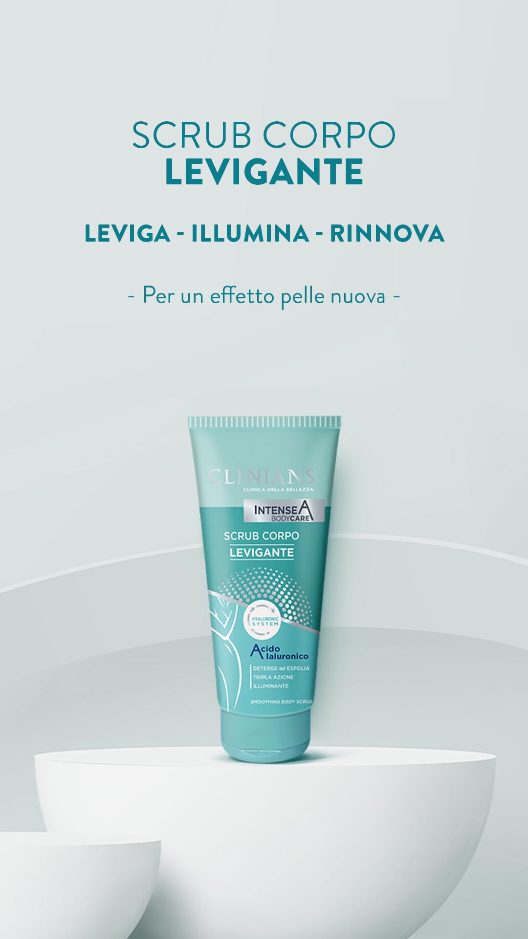 clinians-intense-a-scrub-corpo-levigante-con-acido-ialuronico-perlite-aha-e-papa image 2