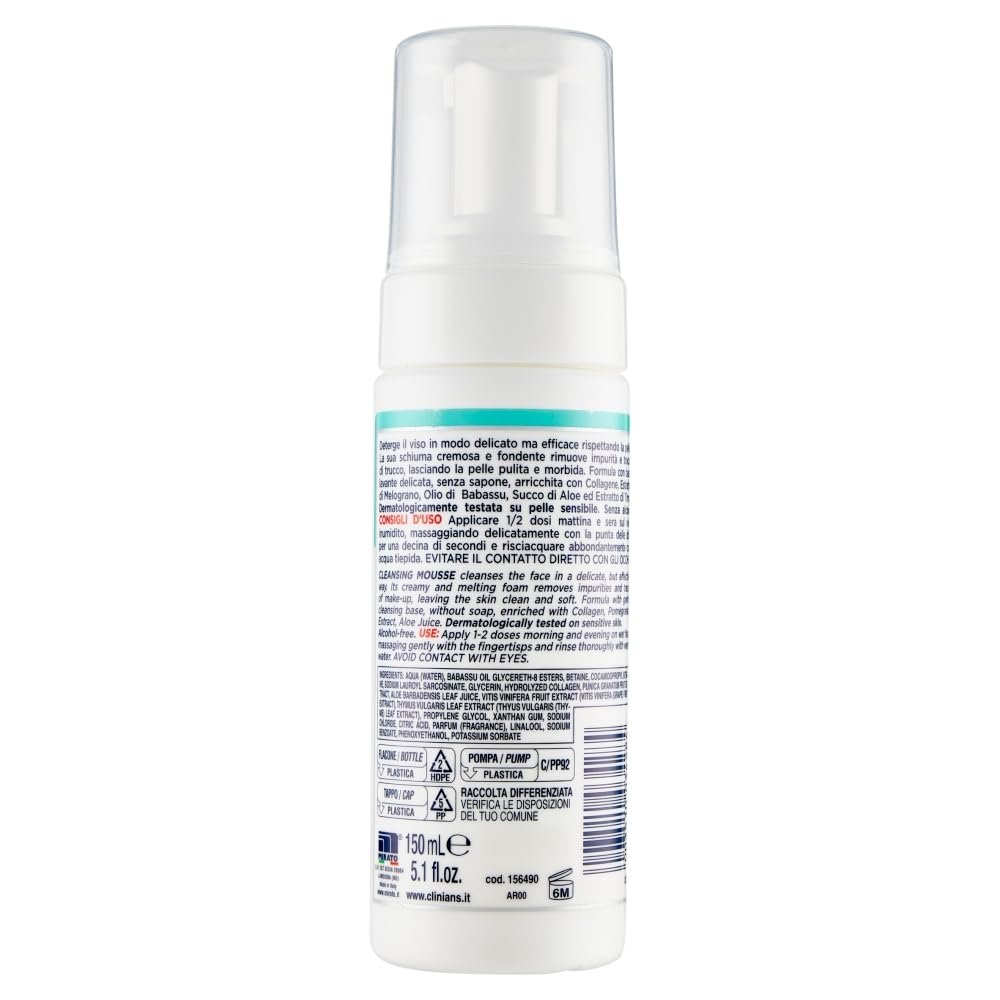 clinians-antirughe-repair-mousse-detergente-viso-antirughe-con-collagene-ed-estr image 2