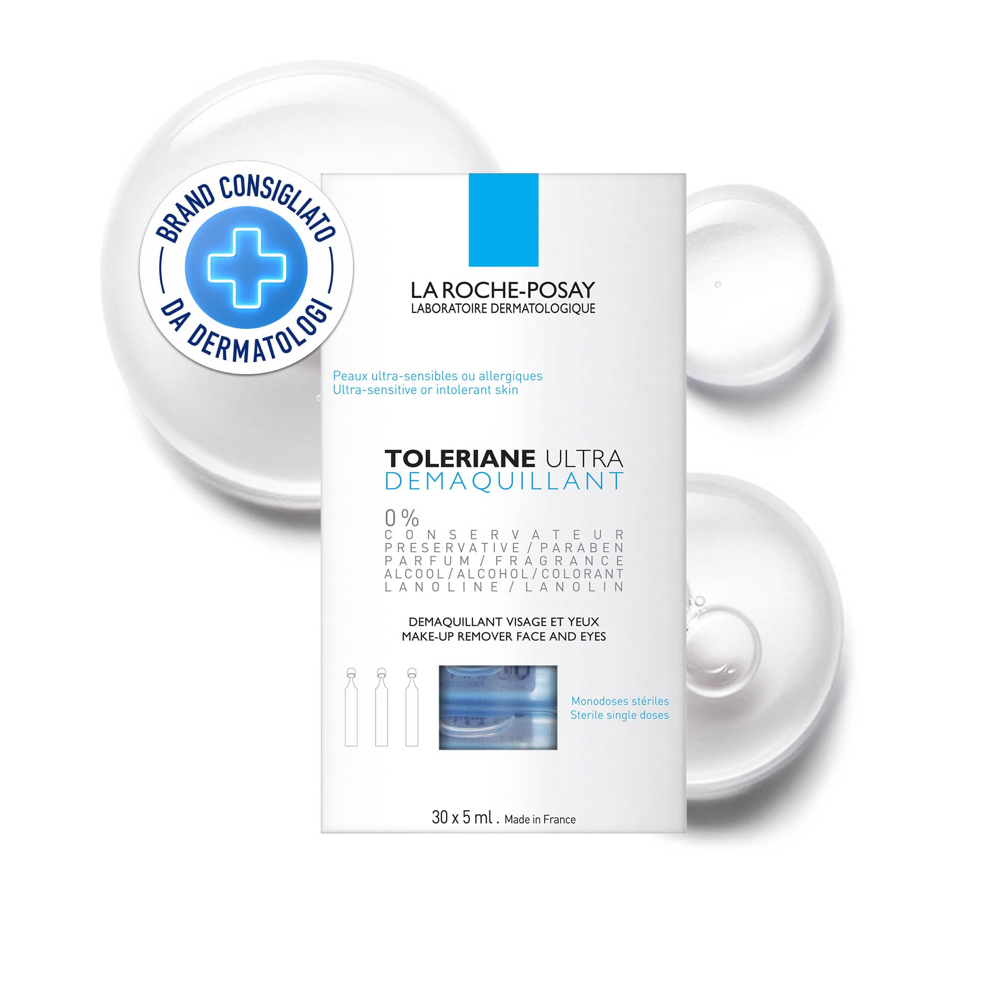 la-roche-posay-toleriane-struccante-viso-occhi-monodose-30-x-5-ml-per-pelli-sens image 1