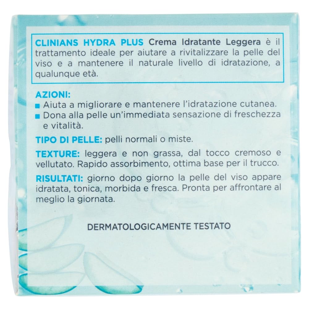 clinians-hydra-plus-crema-viso-idratante-leggera-dermatologicamente-testata-made image 2