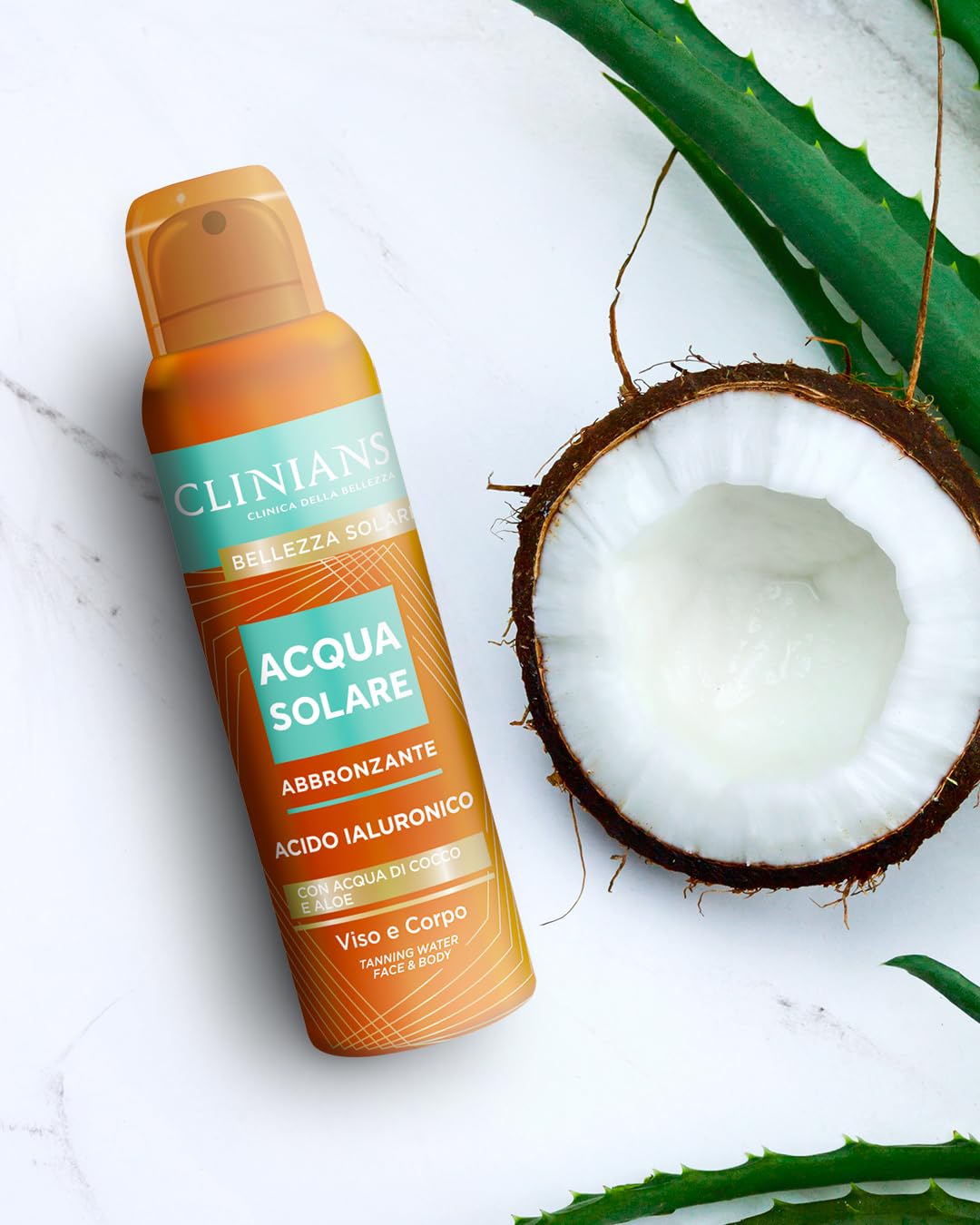 clinians-acqua-solare-abbronzante-viso-corpo-con-acido-ialuronico-acqua-di-cocco image 2