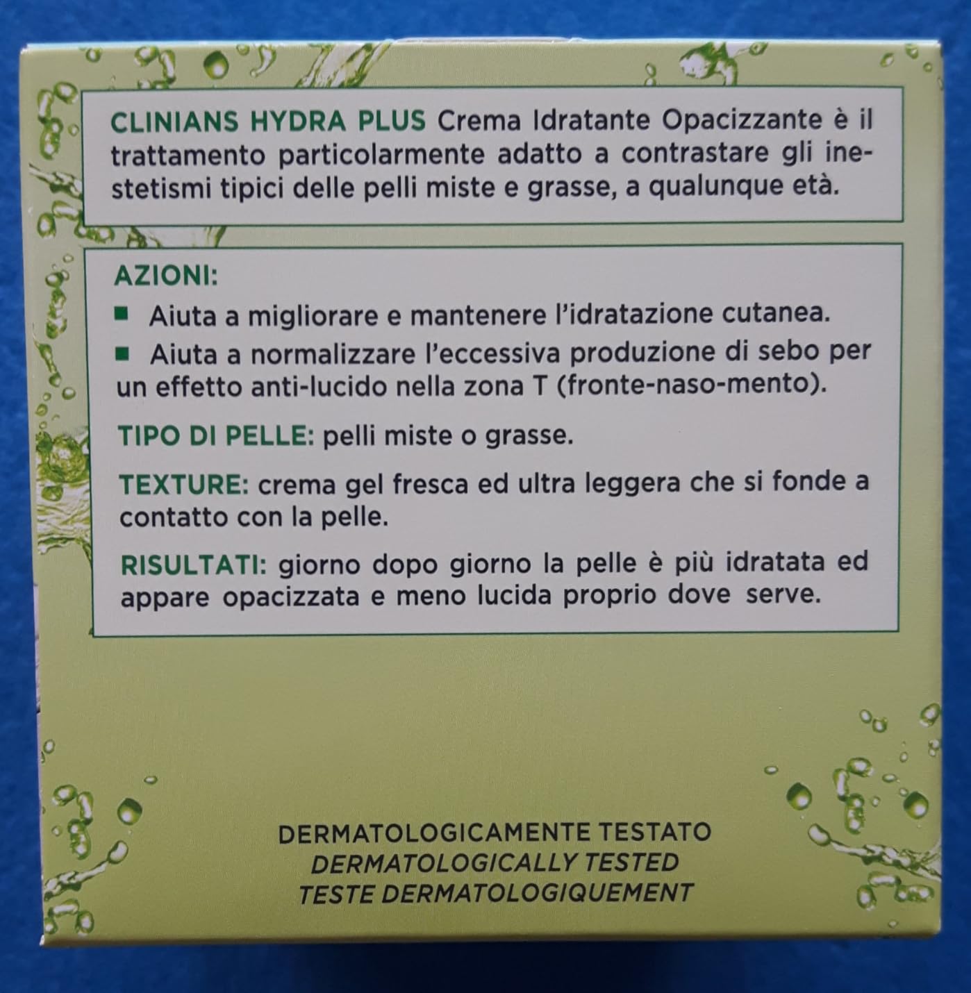 La mia crema da tre anni